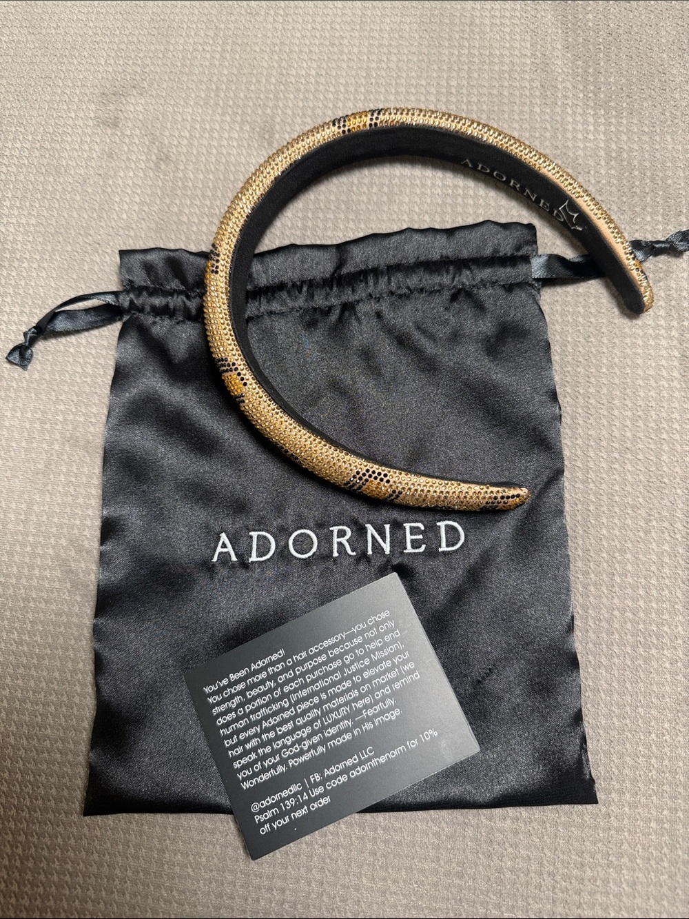 Adorned Sequined Leopard Print Luxury Headband (sold out immediately online)
